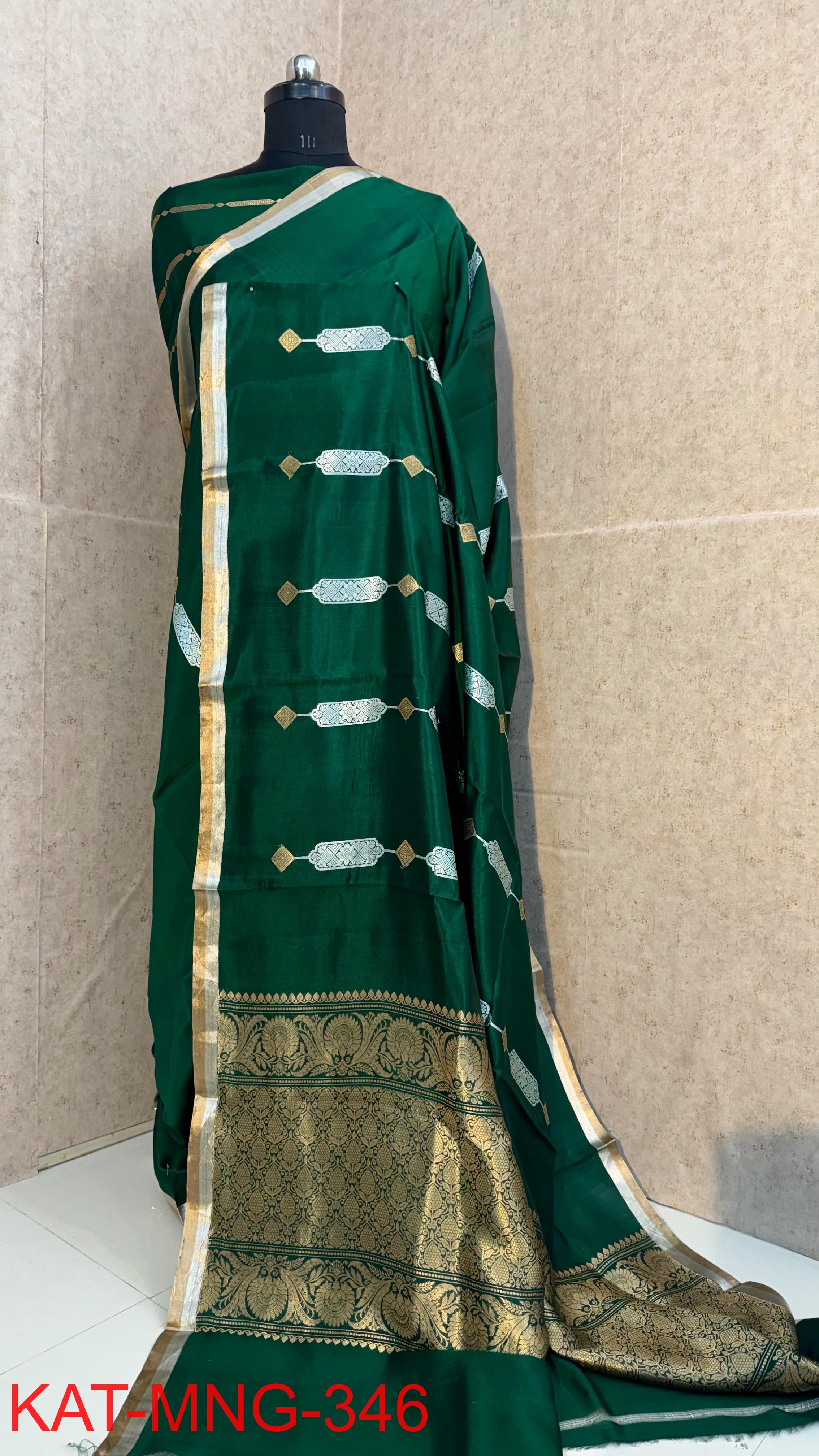 pure Mangoo  Mashru border satan silk Saree