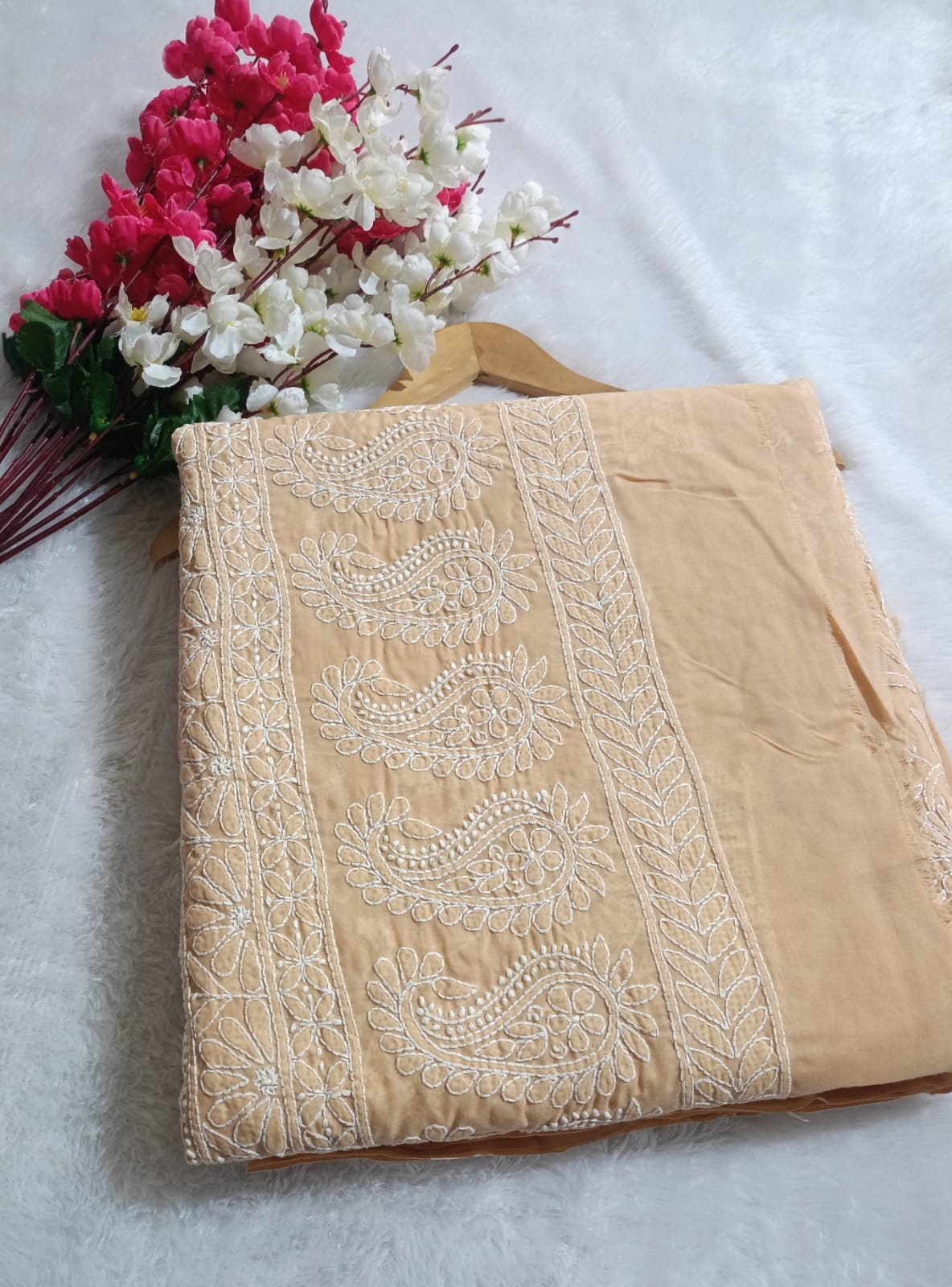 Cotton Chikankaari Handwork sarees