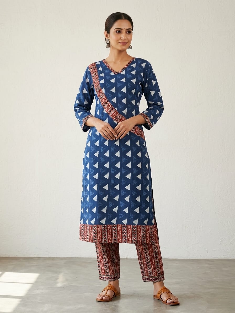 Indigo Pure Cotton Kurtis