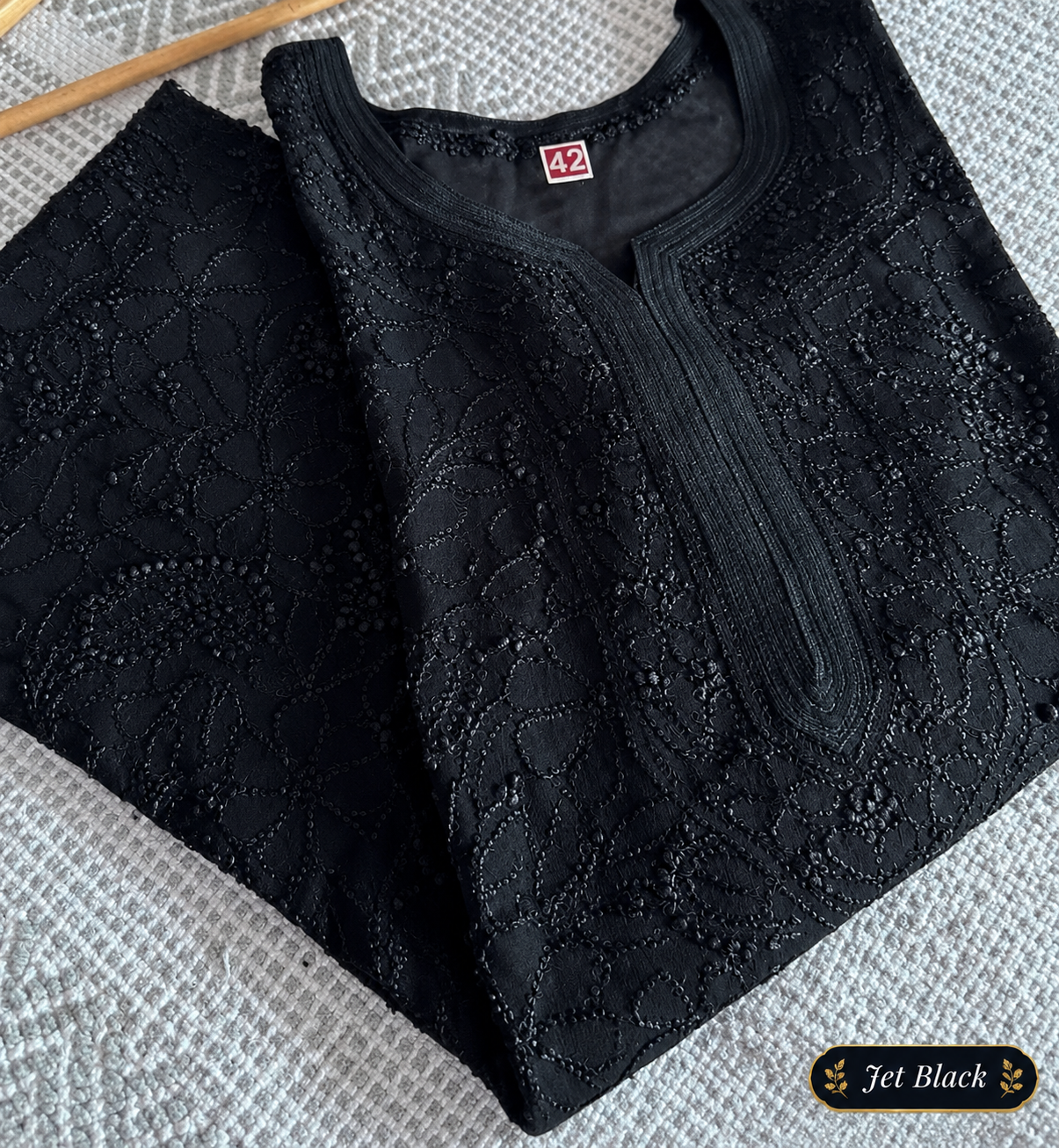 Viscose Georgette Chikankaari Handwork Kurti